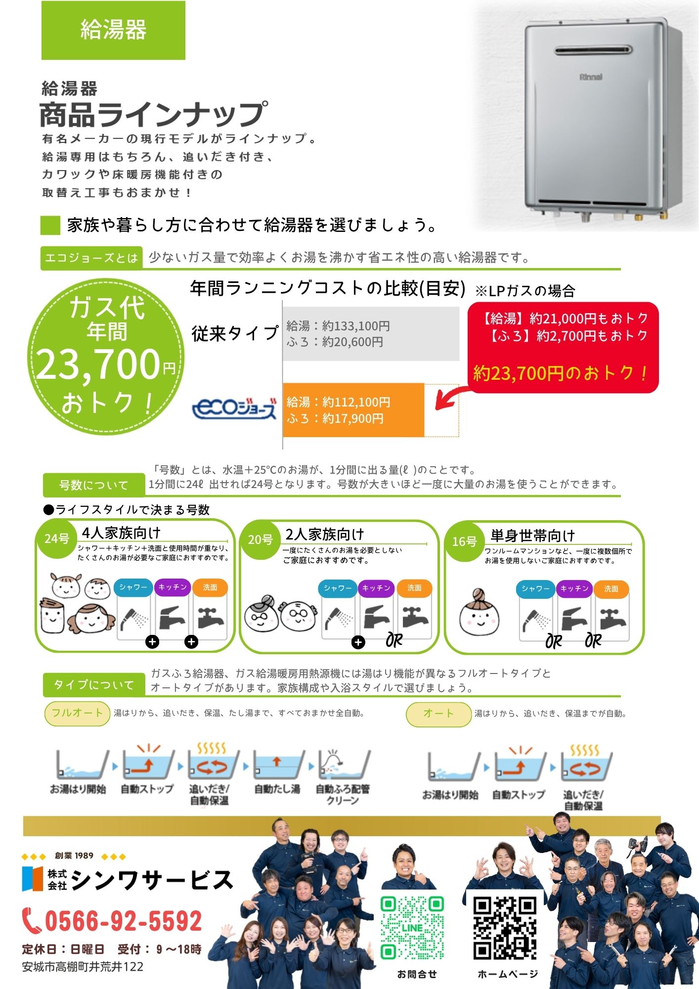 シンワサービス|エアコン・エコキュート・トイレ・給湯器・換気扇の取付と電気工事|愛知県・三河・安城・刈谷・高浜・碧南・知立